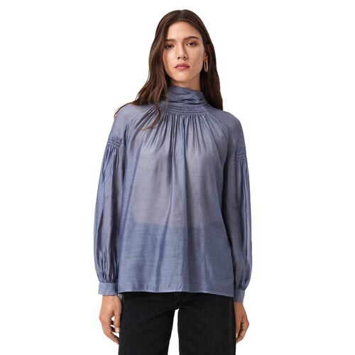AllSaints Pearla High Neck Sheer Top